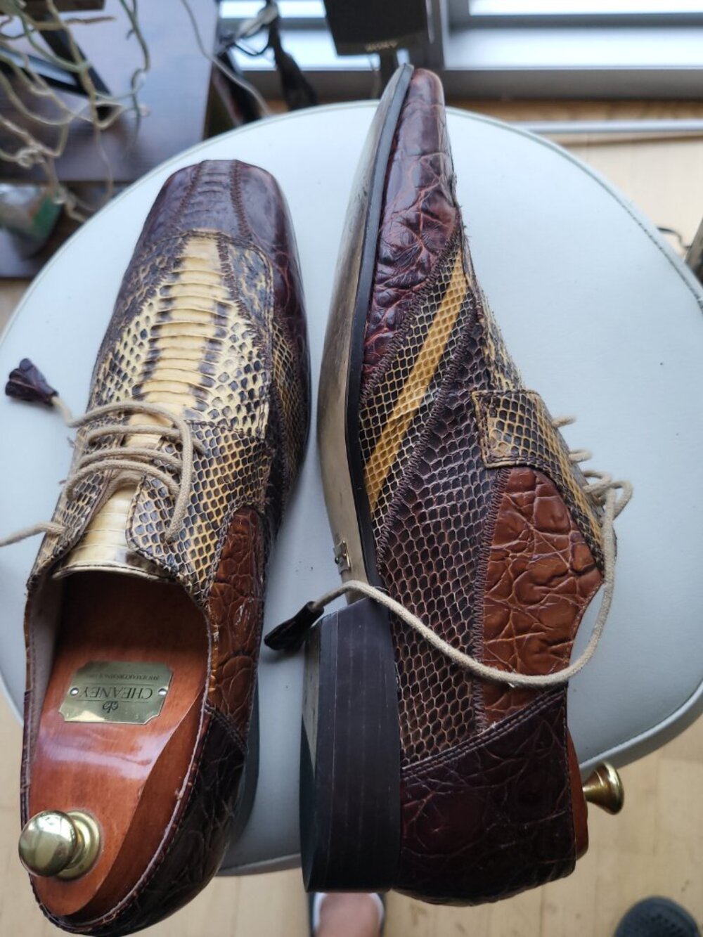 Georgio Brutini Genuine Snake w/ Multi-color Crocodile Pattern w/Tassle